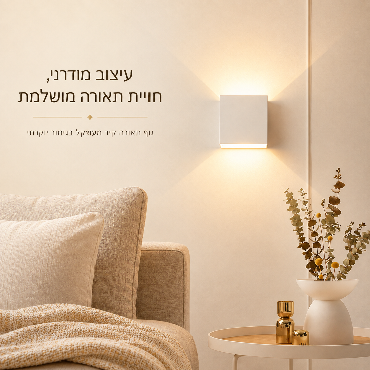 מנורת קיר LED מודרנית 6W עם תאורת Up & Down